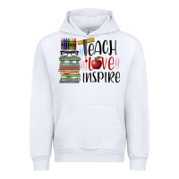 White teach love inspire Urban Hoodie - BarkalooDesign