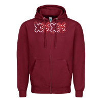 Burgundy You Are Lovey Zipper Hoodie - CowhideDigitalArt