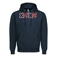 Navy You Are Lovey Zipper Hoodie - CowhideDigitalArt