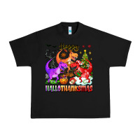 Black happy hallothanksmas dinosaur Urban Heavy Tee - texasbilliewilder