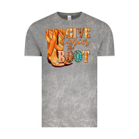 Cloud Rock Give Cancer the boot Kidney Cancer orange ribbon Vintage Tee - NancyCooperArtShop