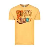Vintage Mustard Give Cancer the boot Kidney Cancer orange ribbon Vintage Tee - NancyCooperArtShop