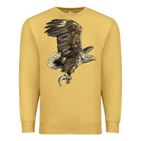 Antique Gold American White Sea Eagle Premium Sweatshirt - LillyAllenDesigns