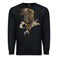 Black American White Sea Eagle Premium Sweatshirt - LillyAllenDesigns