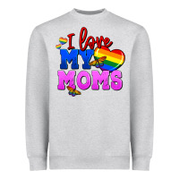 Heather Grey I love my moms Heavyweight Sweatshirt - FaDigitalArtStudio