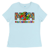Baby Blue empowering autism mom life Ladies Tee - LillyAllenDesigns