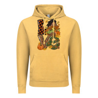 Vintage Mustard Love Fall with afro woman Vintage Hoodie - NancyCooperArtShop