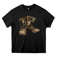 Black soldier veteran boots Heavy Core Tee - MaliasSmallBusiness