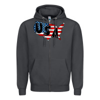 Smoke Usa Zipper Hoodie - CowhideDigitalArt