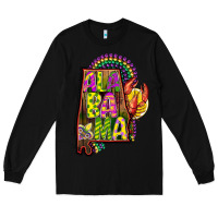 Black mardi gras alabama map Long Sleeve Tee - CowGirlArtShop