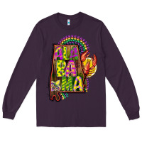Plum mardi gras alabama map Long Sleeve Tee - CowGirlArtShop
