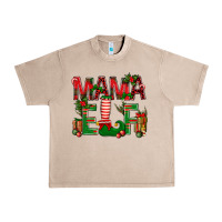 French Oak Christmas Mama Elf Urban Heavy Tee - NancyCooperArtShop