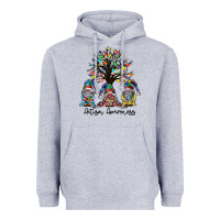 Heather Grey autism awarenes Heavyweight Hoodie - SublimationCraftShop