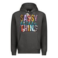 Charcoal Heather sassy little thing Premium Hoodie - RanaPortraitStore