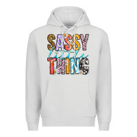 Dove Grey sassy little thing Premium Hoodie - RanaPortraitStore