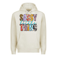 Oatmeal Heather sassy little thing Premium Hoodie - RanaPortraitStore