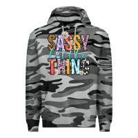 Slate Camo sassy little thing Premium Hoodie - RanaPortraitStore