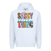 White sassy little thing Premium Hoodie - RanaPortraitStore