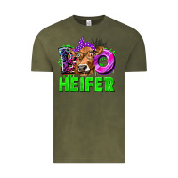 Vintage Olive Boo Heifer Cow Vintage Tee - texasbilliewilder