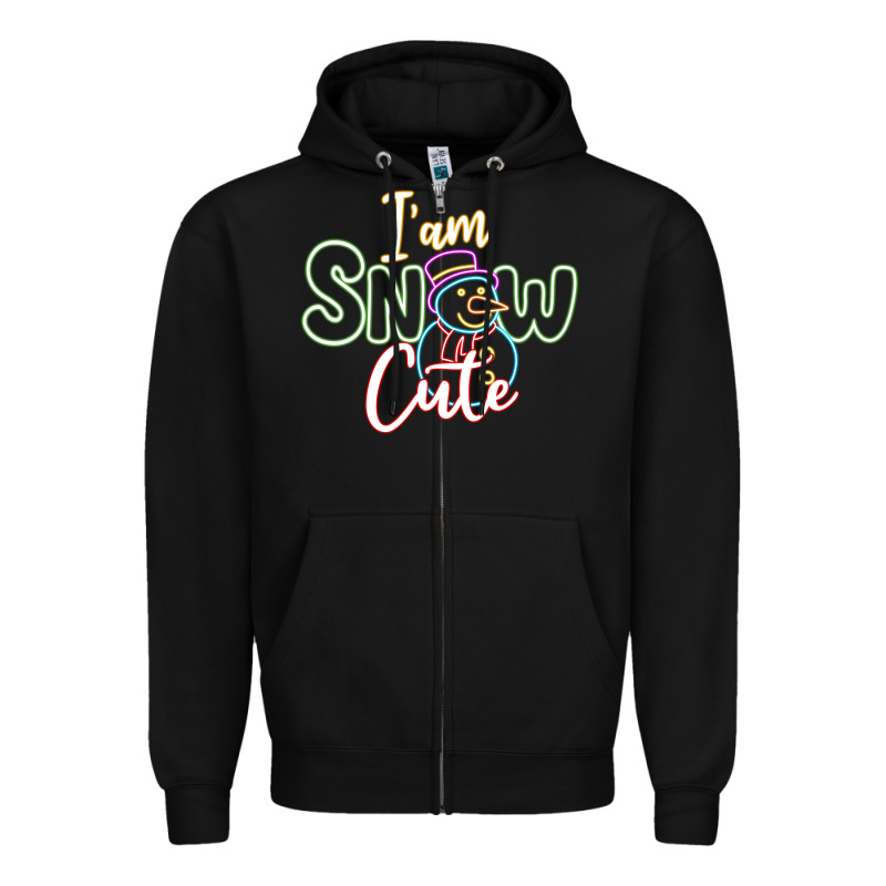 L Am Snow Cute Zipper Hoodie by CowhideDigitalArt | Teevron