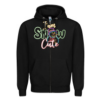 Black l am snow cute Zipper Hoodie - CowhideDigitalArt