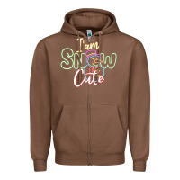Chestnut l am snow cute Zipper Hoodie - CowhideDigitalArt