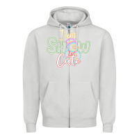 Dove Grey l am snow cute Zipper Hoodie - CowhideDigitalArt