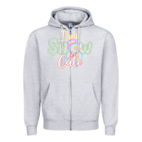 Heather Grey l am snow cute Zipper Hoodie - CowhideDigitalArt