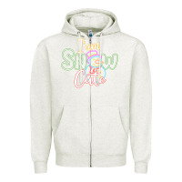Oatmeal Heather l am snow cute Zipper Hoodie - CowhideDigitalArt