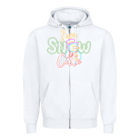 White l am snow cute Zipper Hoodie - CowhideDigitalArt
