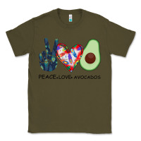Army Green PEACE LOVE AVOCADOS Classic Tee - Bettercallsaul