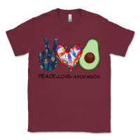 Burgundy PEACE LOVE AVOCADOS Classic Tee - Bettercallsaul