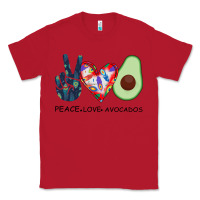 Red PEACE LOVE AVOCADOS Classic Tee - Bettercallsaul