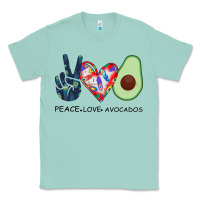 Seafoam PEACE LOVE AVOCADOS Classic Tee - Bettercallsaul