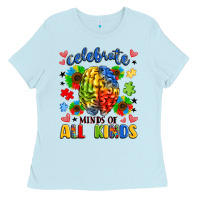 Baby Blue celebrate neurodiversity Ladies Tee - LillyAllenDesigns