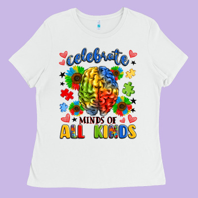 Celebrate Neurodiversity Ladies Tee Designed By Lillyallendesigns