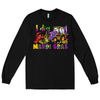 Black i dig mardi gras Long Sleeve Tee - CowGirlArtShop