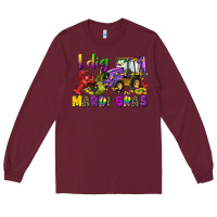 Burgundy i dig mardi gras Long Sleeve Tee - CowGirlArtShop