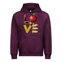 Mauve Wine love teacher Urban Hoodie - BarkalooDesign