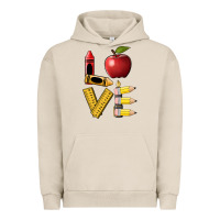 Pigment French Oak love teacher Urban Hoodie - BarkalooDesign