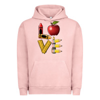 Pigment Salmon love teacher Urban Hoodie - BarkalooDesign