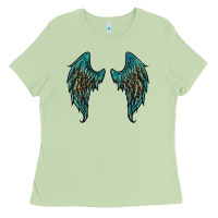 Matcha turquoise leopard wings Ladies Tee - RanaPortraitStore