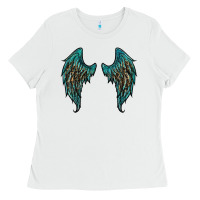 White turquoise leopard wings Ladies Tee - RanaPortraitStore