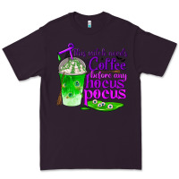 Plum this witch needs coffee before any hocus pocus Premium Tee - BundleAndBundleShop