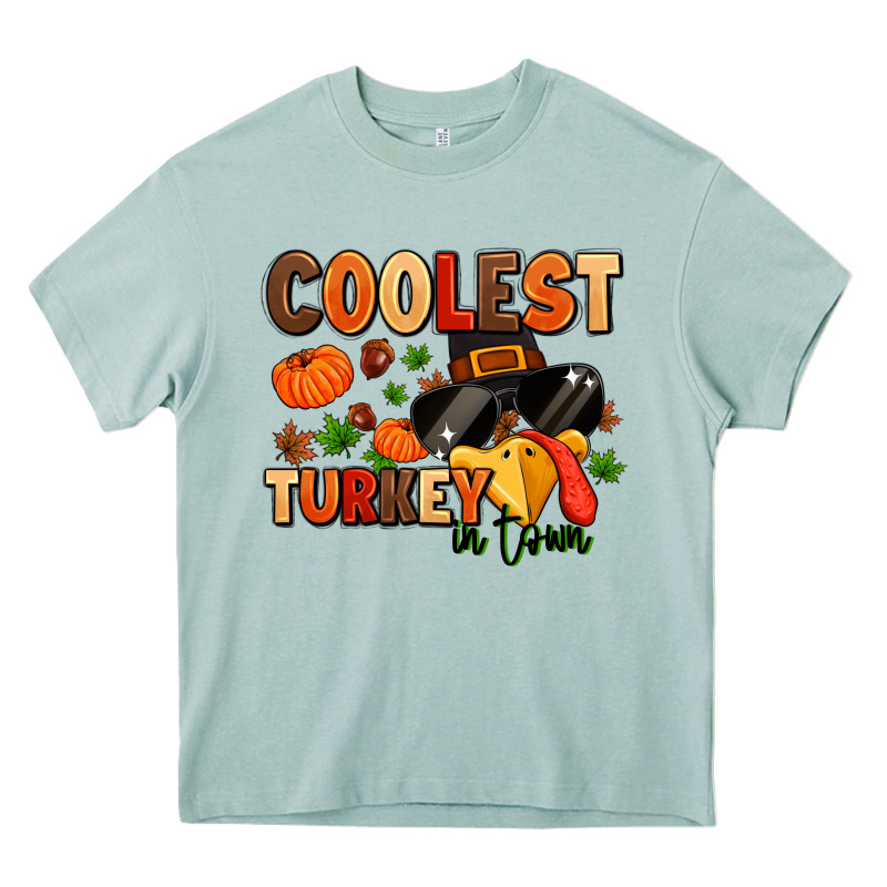 Coolest Turkey In Town Heavy Core Tee by MaliasSmallBusiness | Teevron