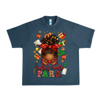 Midnight Navy santa's favorite para afro messy bun Urban Heavy Tee - texasbilliewilder