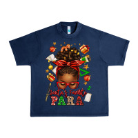 Navy santa's favorite para afro messy bun Urban Heavy Tee - texasbilliewilder