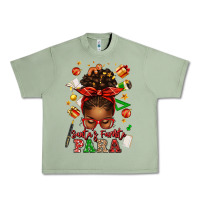 Oil Green santa's favorite para afro messy bun Urban Heavy Tee - texasbilliewilder