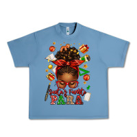Pebble Blue santa's favorite para afro messy bun Urban Heavy Tee - texasbilliewilder