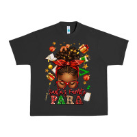 Pigment Black santa's favorite para afro messy bun Urban Heavy Tee - texasbilliewilder